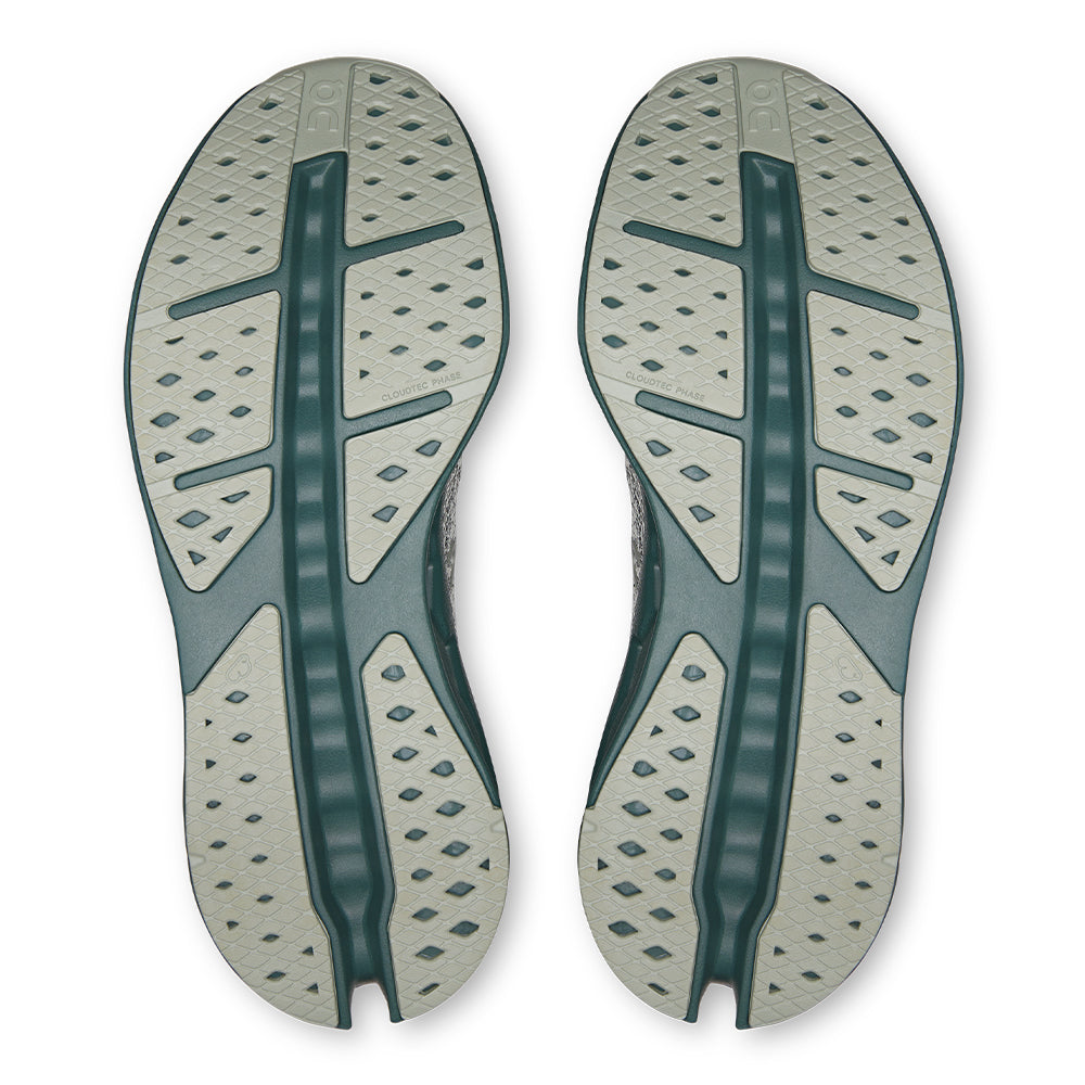 On Men's Cloudsurfer Max - BlackToe Running#colour_iceberg-olive