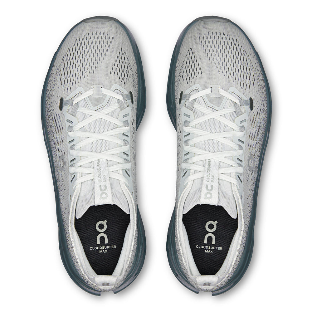 On Men's Cloudsurfer Max - BlackToe Running#colour_iceberg-olive