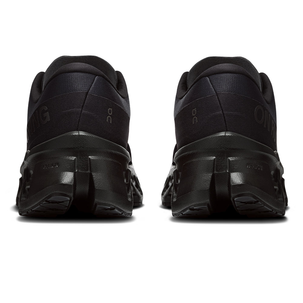 On Men’s Cloudmonster 3 - BlackToe Running#colour_black-black