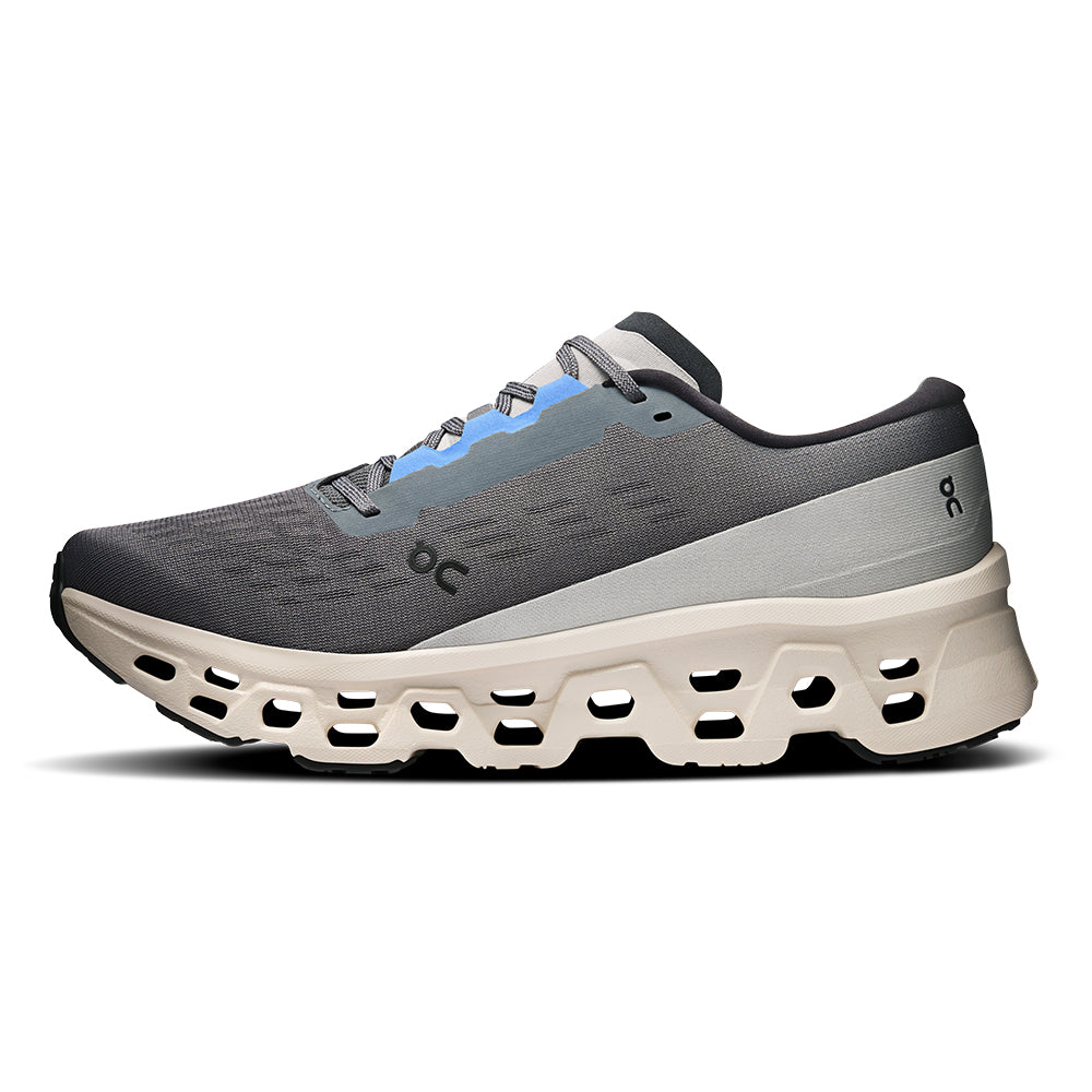 On Men’s Cloudmonster 3 - BlackToe Running#colour_rock-silver