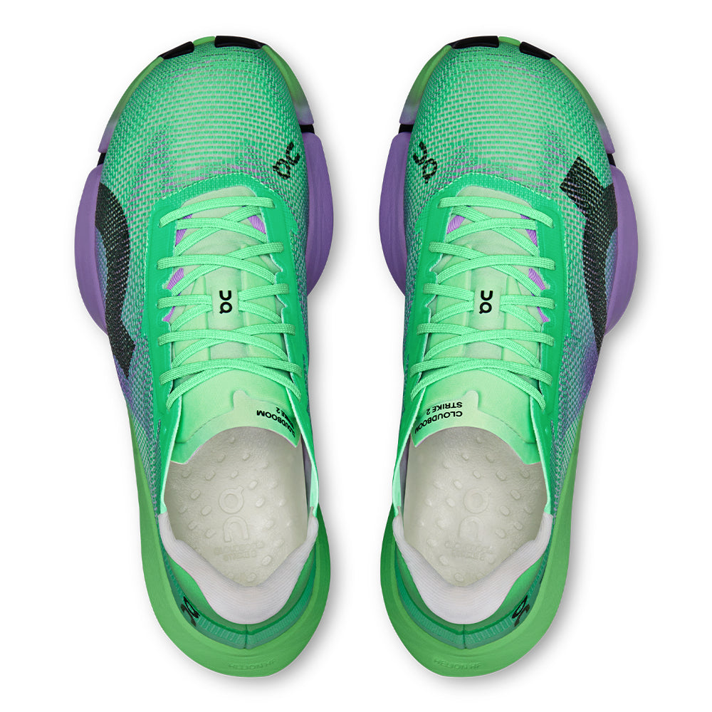On Cloudboom Strike 2 - BlackToe Running#colour_verdite-aconite