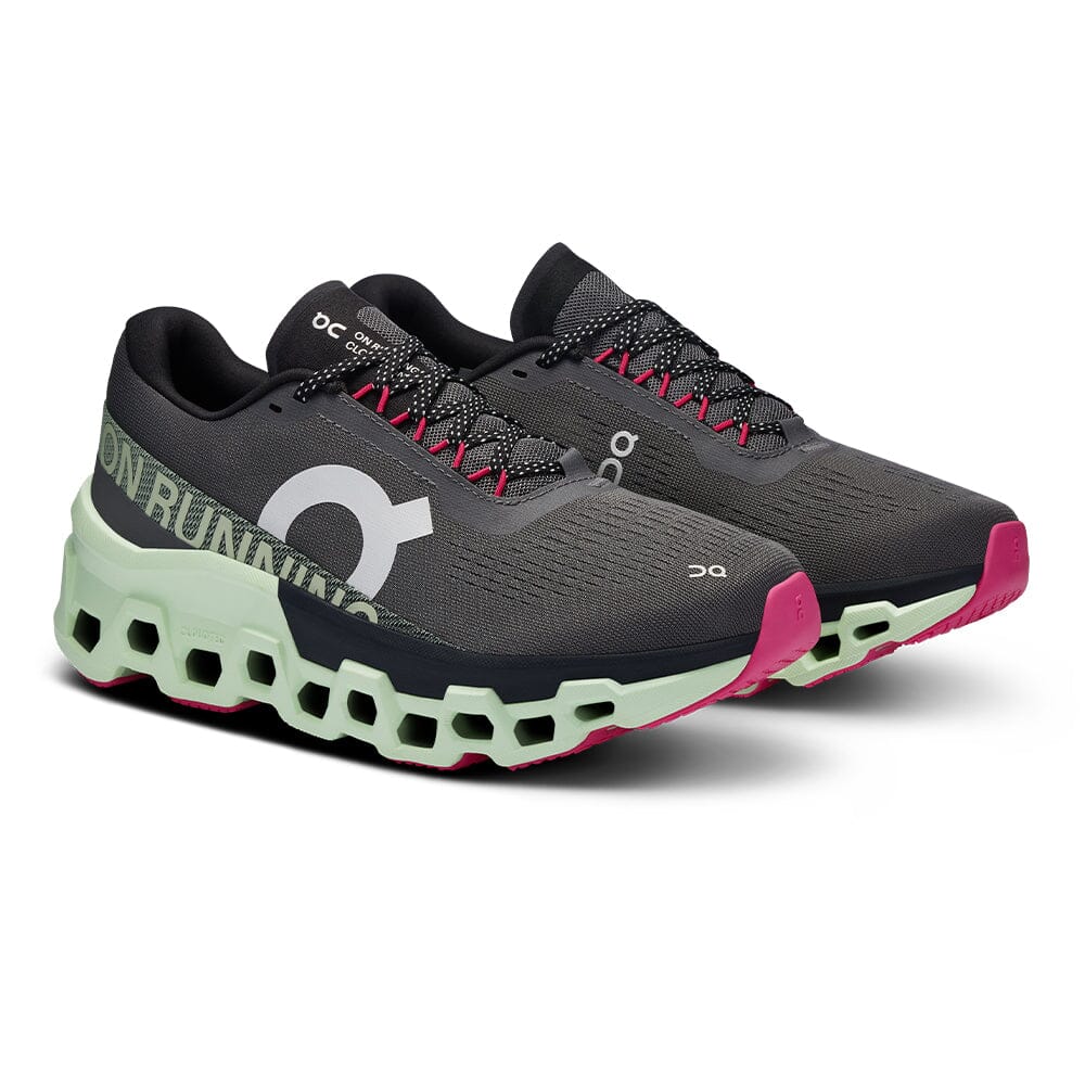 On Women's Cloudmonster 2 - BlackToe Running#colour_asphalt-lima