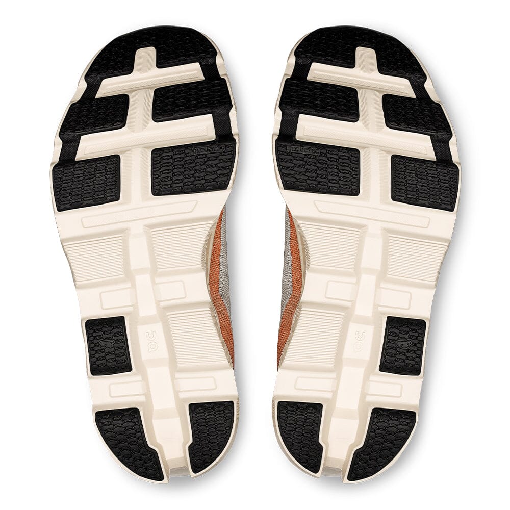 On Women's Cloudmonster 2 - BlackToe Running#colour_ivory-tangerine