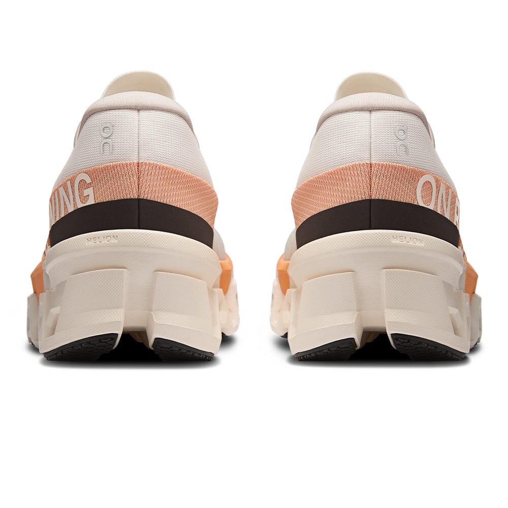 On Women's Cloudmonster 2 - BlackToe Running#colour_ivory-tangerine