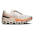 On Women's Cloudmonster 2 - BlackToe Running#colour_ivory-tangerine