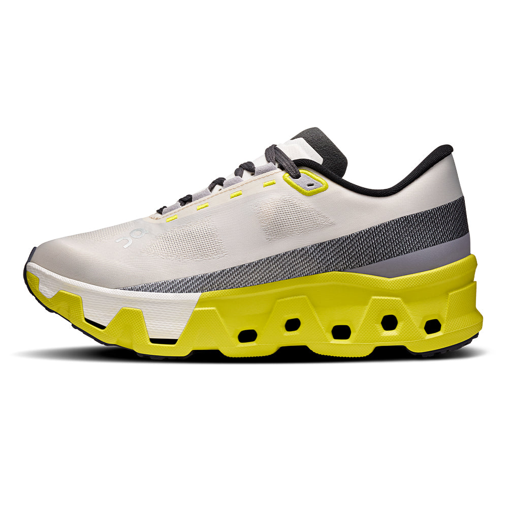 On Women's Cloudmonster Hyper - BlackToe Running#colour_dew-lime