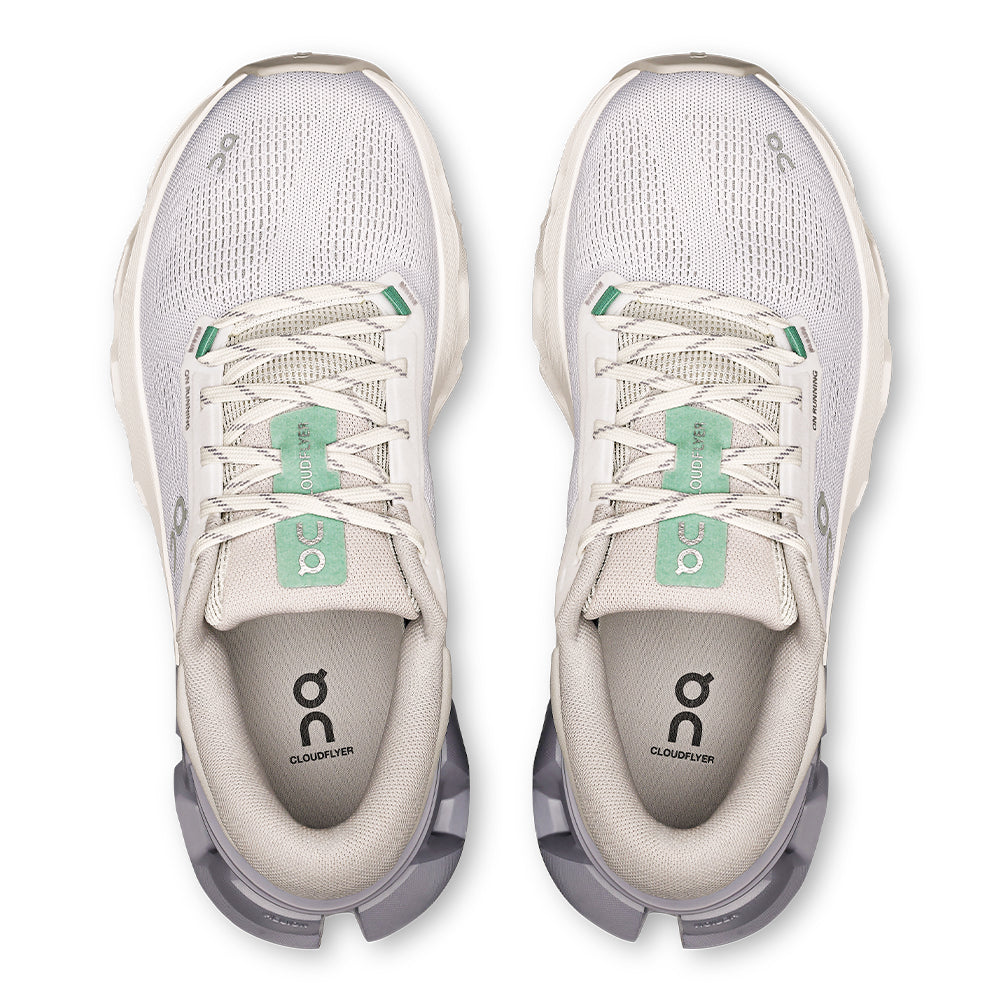 On Women's Cloudflyer 5 - BlackToe Running#colour_white-lilac