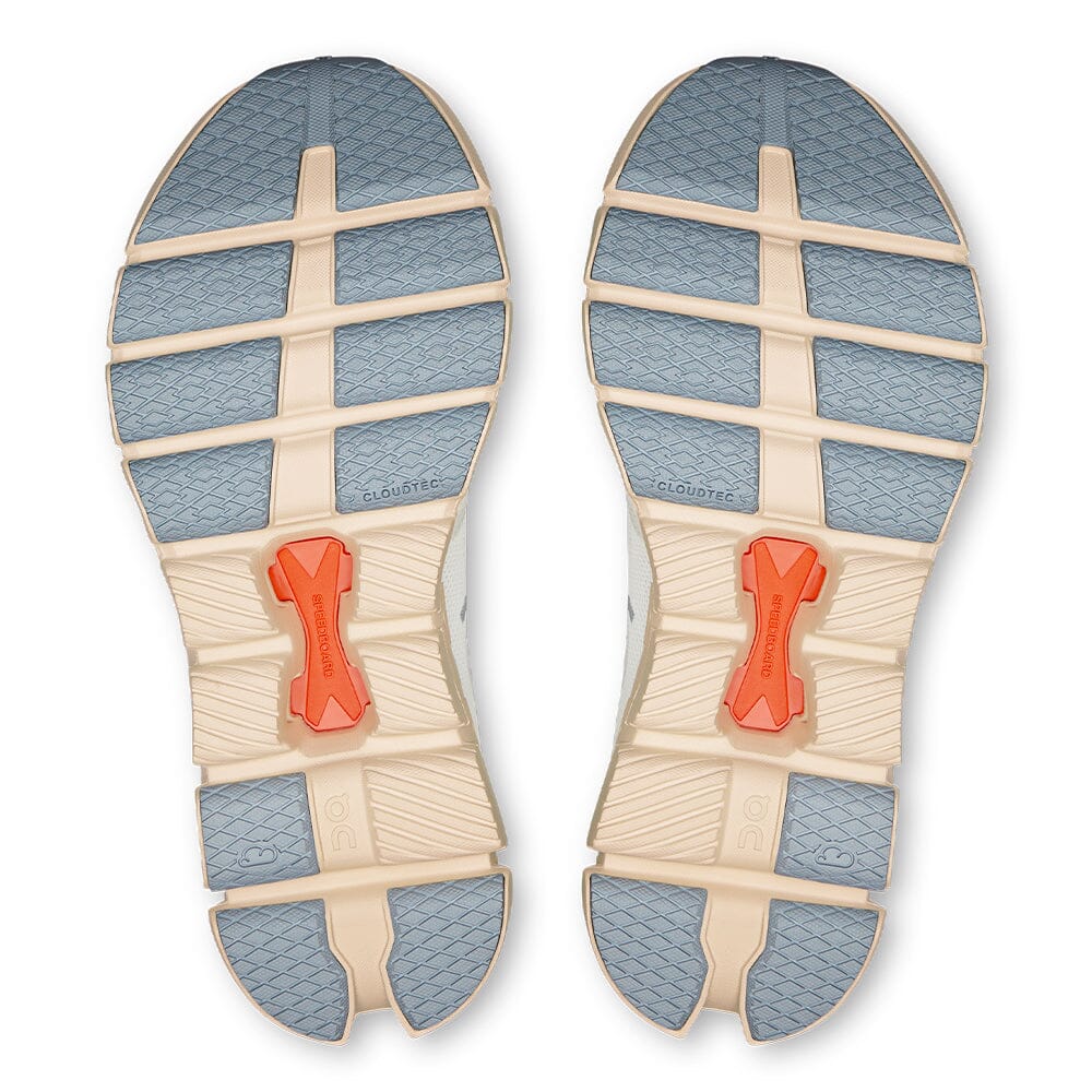 On Women's Cloud X 4 - BlackToe Running#colour_ivory-salmon