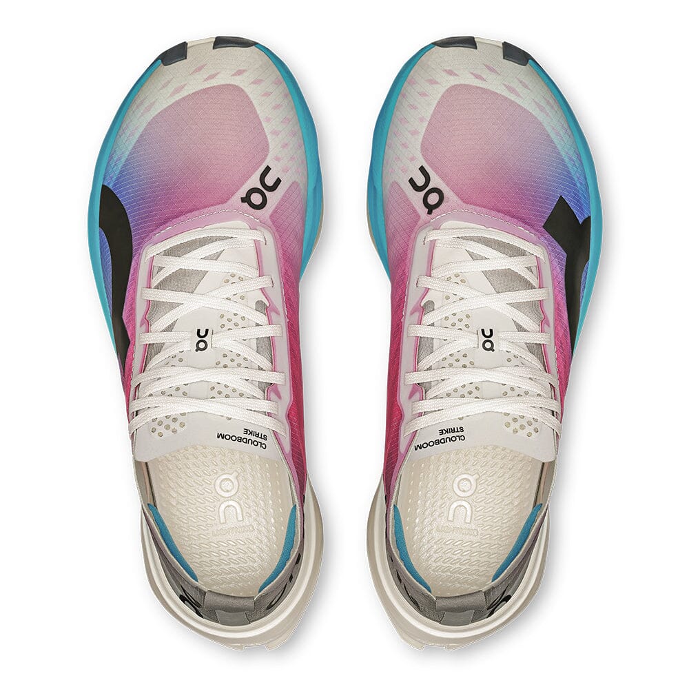 On Women's Cloudboom Strike - BlackToe Running#colour_white-horizon