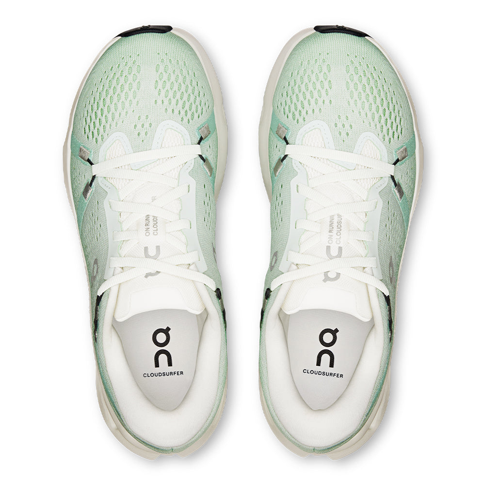 On Women's Cloudsurfer 2 - BlackToe Running#colour_ivory-creek