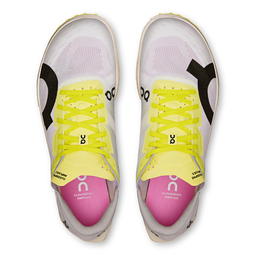 On Women's Cloudspike Amplius 2 - BlackToe Running#colour_white-raspberry