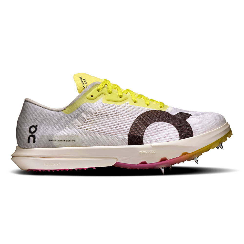 On Women's Cloudspike Amplius 2 - BlackToe Running#colour_white-raspberry