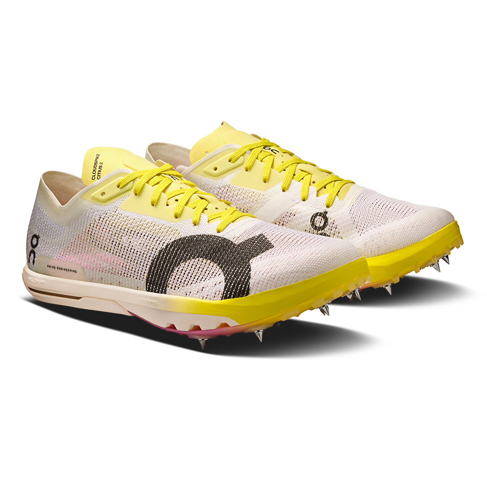 On Women's Cloudspike Citius 2 - BlackToe Running#colour_white-raspberry