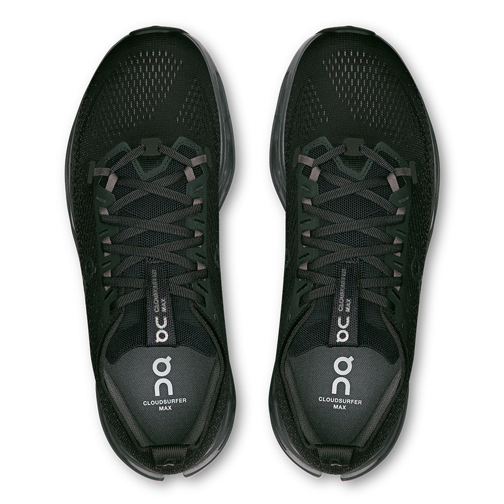 On Women's Cloudsurfer Max - BlackToe Running#colour_black-eclipse