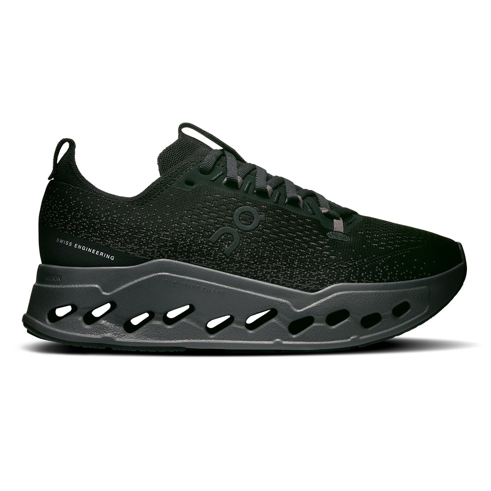 On Women's Cloudsurfer Max - BlackToe Running#colour_black-eclipse