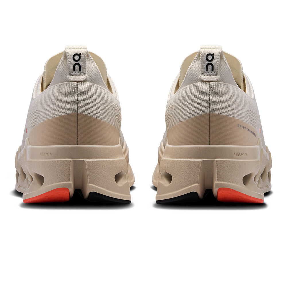 On Women's Cloudsurfer Max - BlackToe Running#colour_ivory-salmon