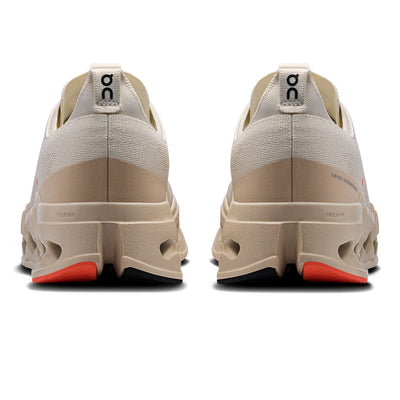 On Women's Cloudsurfer Max - BlackToe Running#colour_ivory-salmon