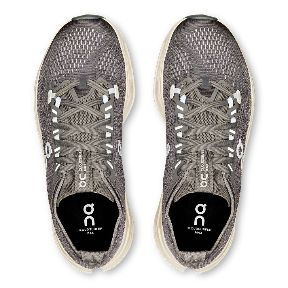 On Women's Cloudsurfer Max - BlackToe Running#colour_asphalt-ice