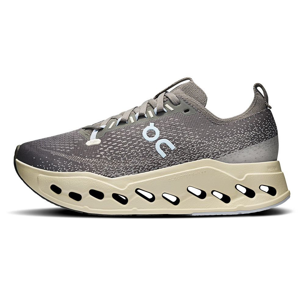 On Women's Cloudsurfer Max - BlackToe Running#colour_asphalt-ice