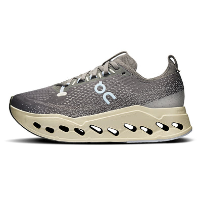On Women's Cloudsurfer Max - BlackToe Running#colour_asphalt-ice