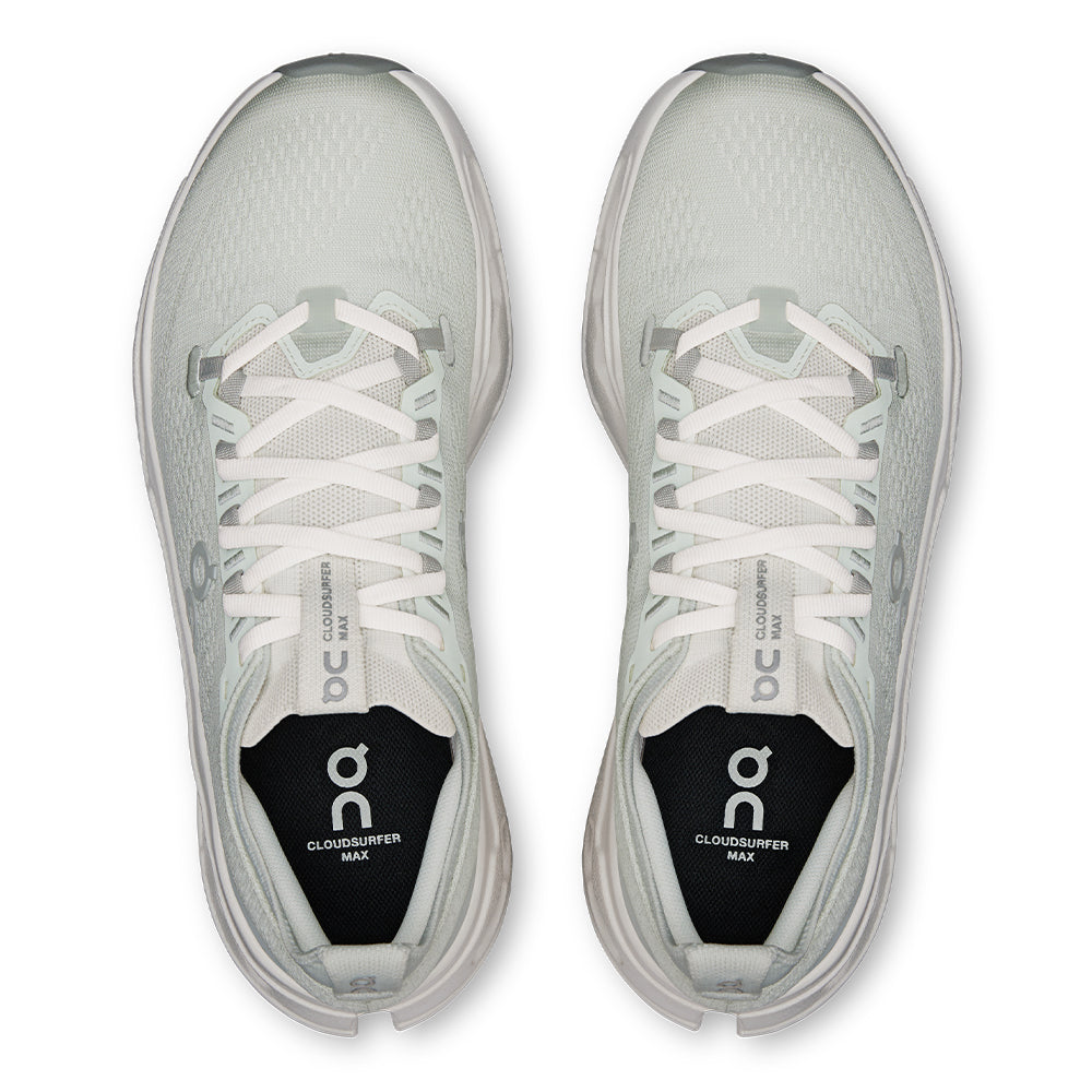 On Women's Cloudsurfer Max - BlackToe Running#colour_iceberg-ivory