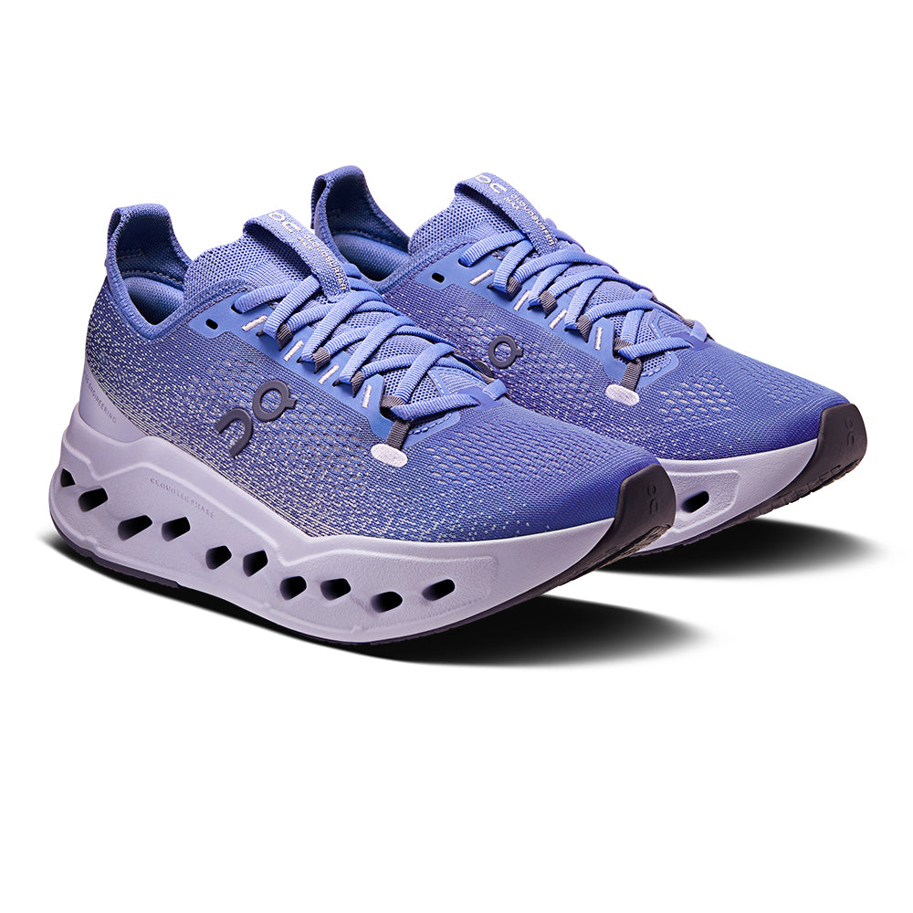 On Women's Cloudsurfer Max - BlackToe Running#colour_sailor-thistle