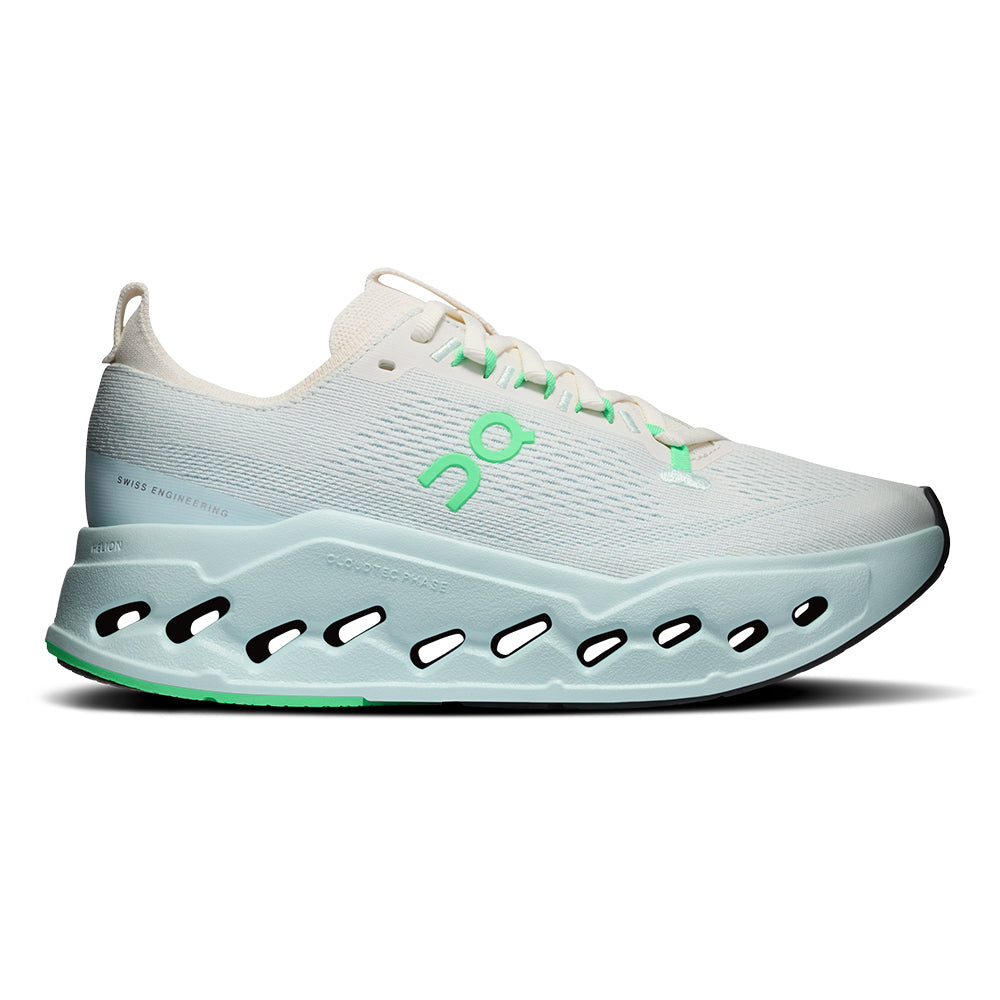 On Women's Cloudsurfer Max - BlackToe Running#colour_ivory-flurry