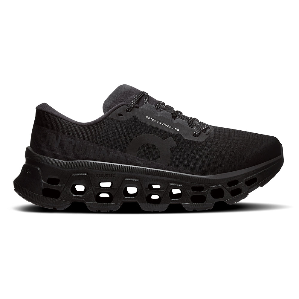 On Women’s Cloudmonster 3 - BlackToe Running#colour_black-black