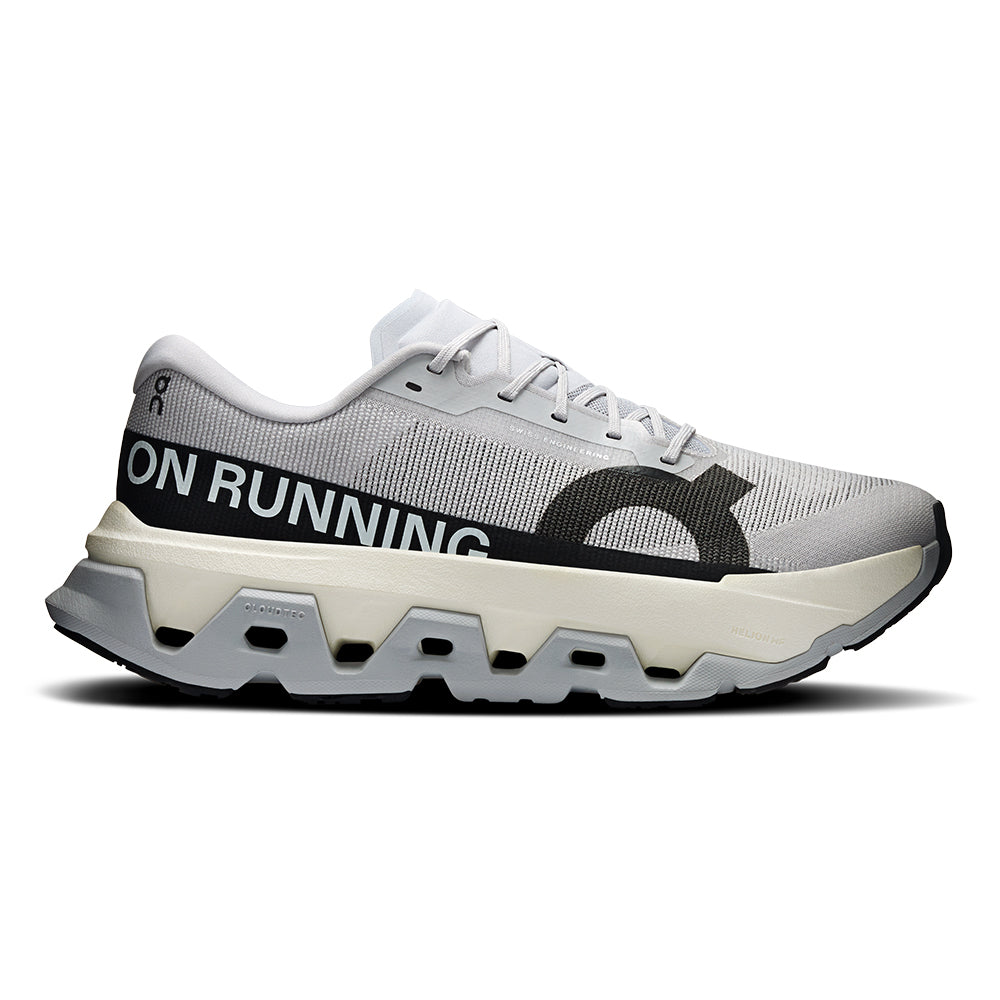 On Women's Cloudmonster 3 Hyper - BlackToe Running#colour_glacier-black