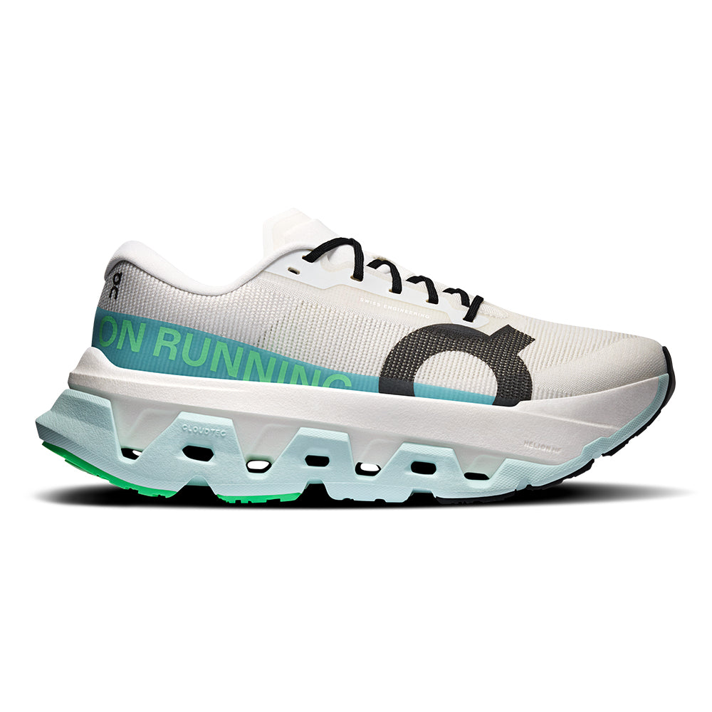On Women's Cloudmonster 3 Hyper - BlackToe Running#colour_ivory-flurry