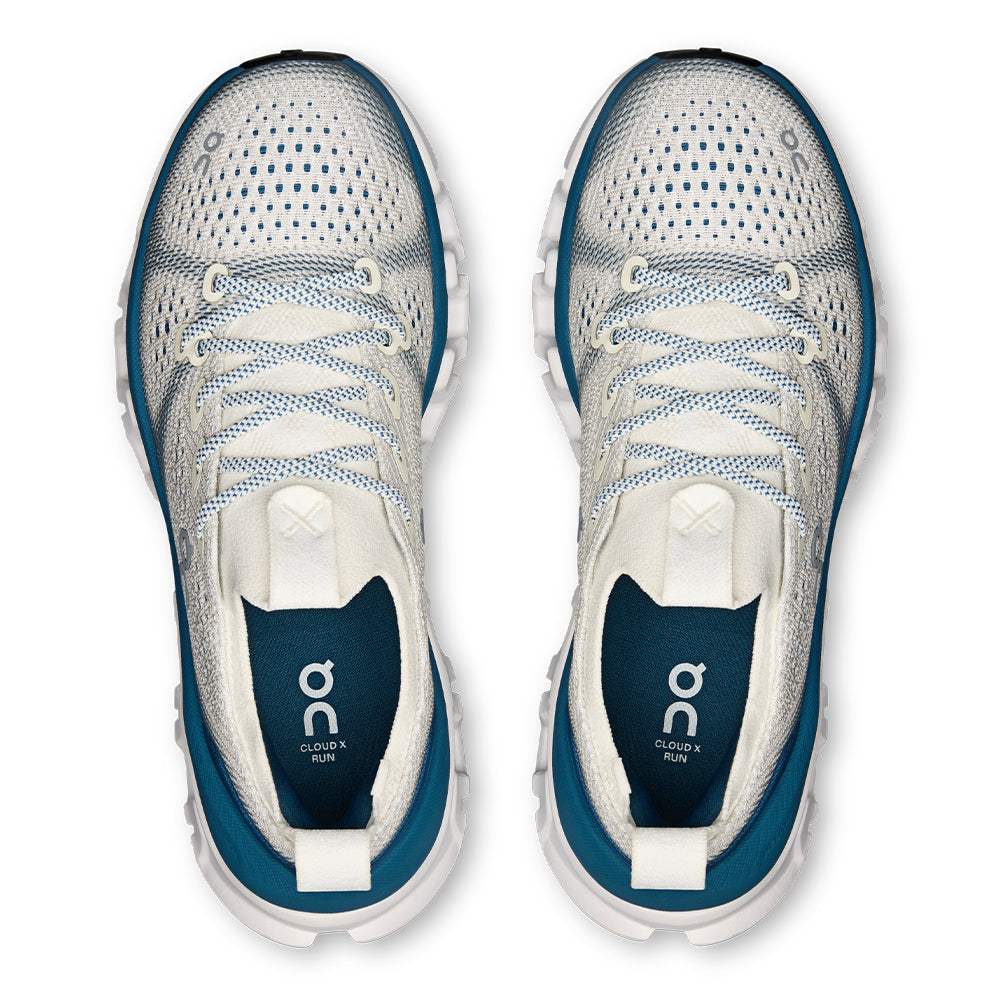 On Women's Cloud X Tempo 1 - BlackToe Running#colour_ivory-storm