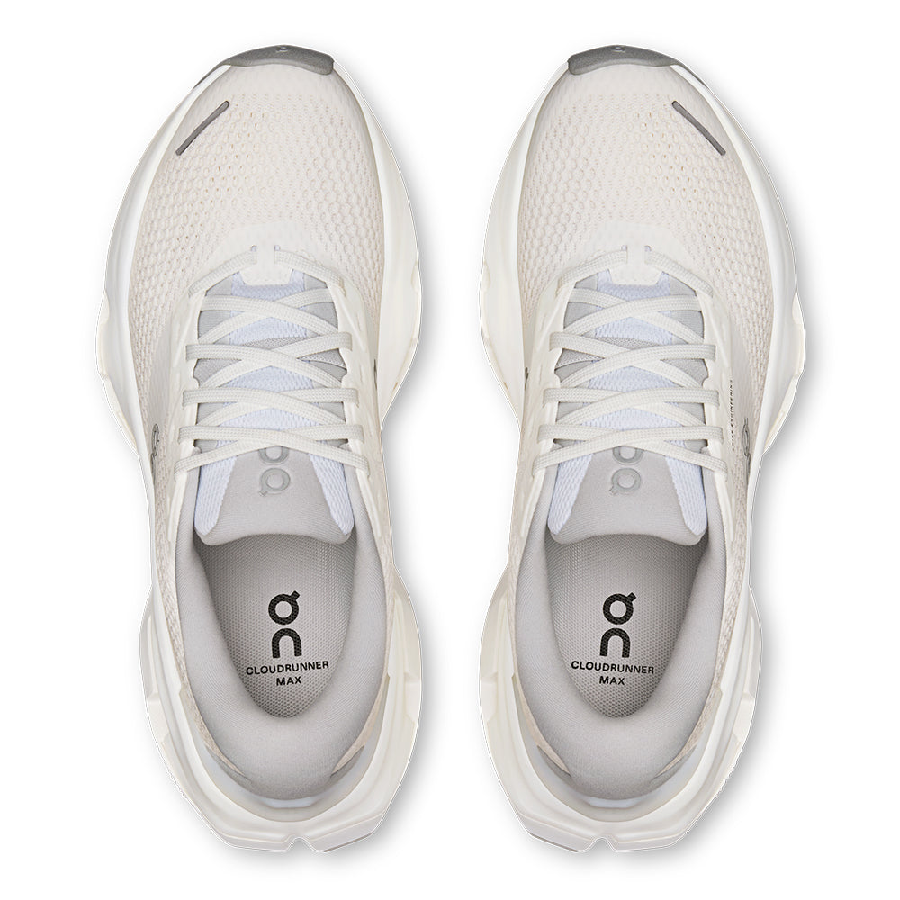 On Women's Cloudrunner 3 Max - BlackToe Running#colour_white-glacier