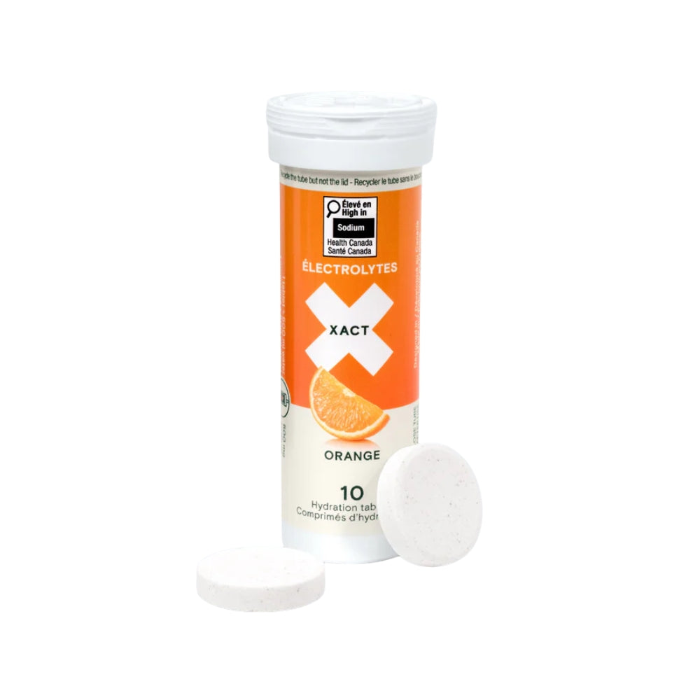 Xact Hydration Electrolytes Tabs - BlackToe Running#flavour_orange