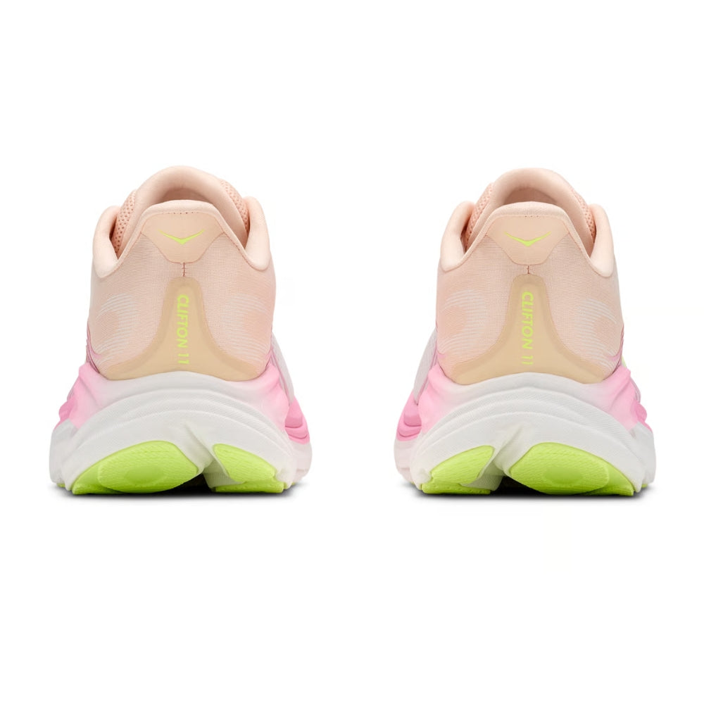 Hoka Women's Clifton 11 wide - BlackToe Running#colour_tangerine-glow-white