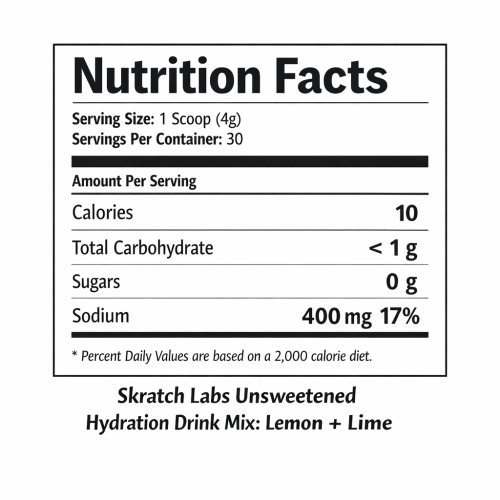 Skratch Labs Unsweetened Hydration Drink Mix - BlackToe Running#flavour_lemon-lime