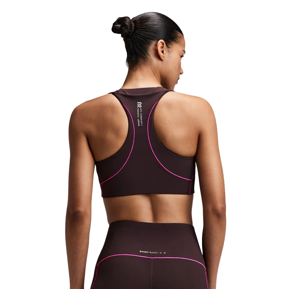 Bandit Running Women's Vanisher™ Pop Stitch™ Arco Run Bra - BlackToe Running#colour_espresso