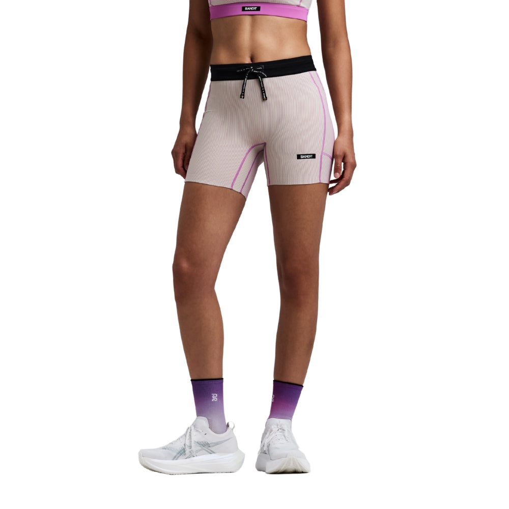 Bandit Women’s Striped Cadence 5" Compression Short - BlackToe Running