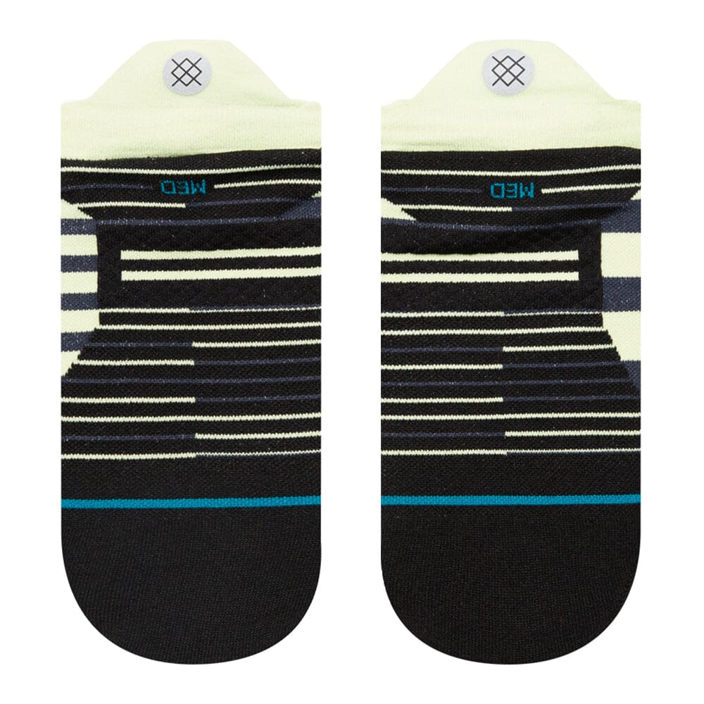 Stance Run Staggered Ultralight Cushion Tab Socks - BlackToe Running#colour_black