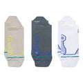 Stance Run Variegated Ultralight Cushion Tab 3-Pack Socks - BlackToe Running#colour_grey