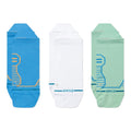 Stance Run Variegated Ultralight Cushion Tab 3-Pack Socks - BlackToe Running#colour_mint