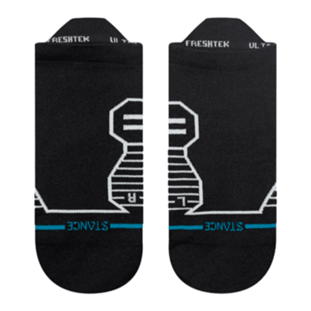 Stance Run Variegated Ultralight Cushion Tab Socks - BlackToe Running#colour_black