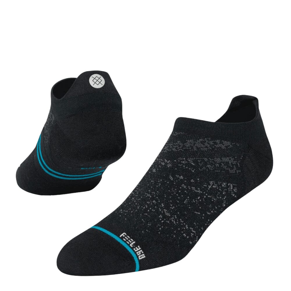 Stance Run Ultra Ultralight Cushion Tab Socks - BlackToe Running#colour_black