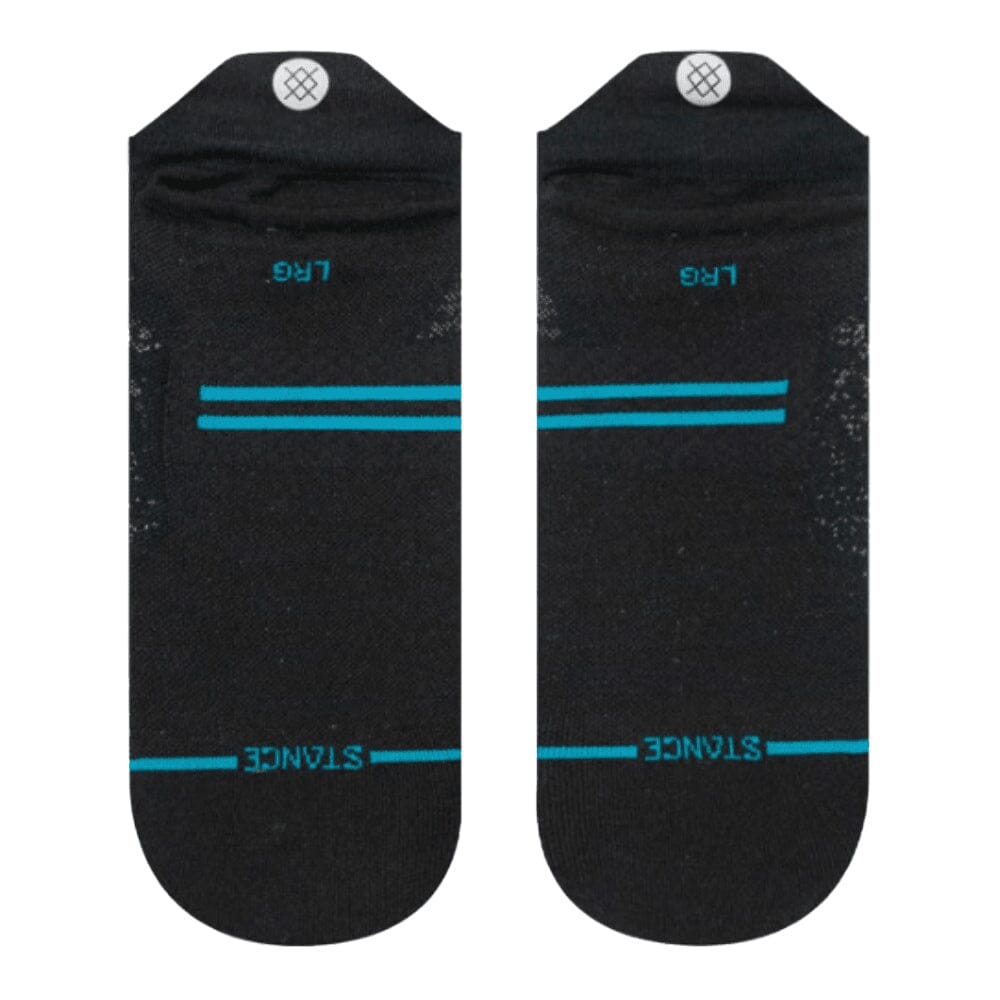 Stance Run Ultra Ultralight Cushion Tab Socks - BlackToe Running#colour_black