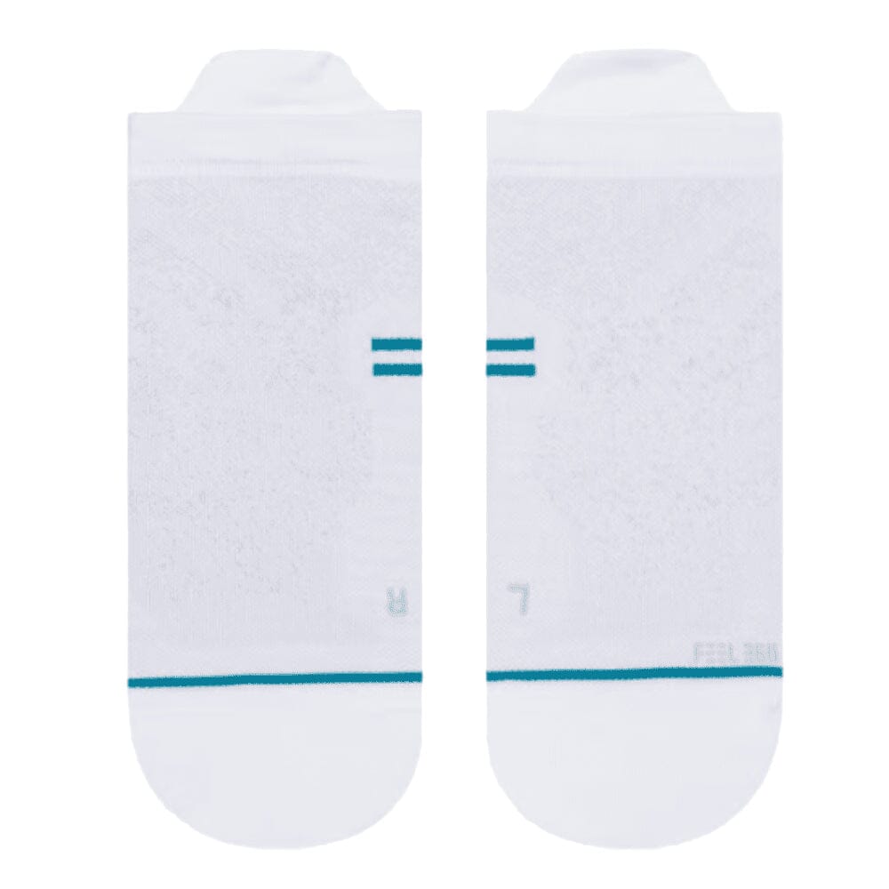 Stance Run Ultra Ultralight Cushion Tab Socks - BlackToe Running#colour_white