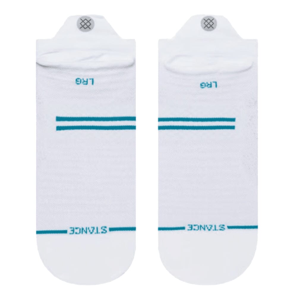 Stance Run Ultra Ultralight Cushion Tab Socks - BlackToe Running#colour_white