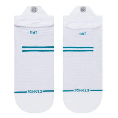 Stance Run Ultra Ultralight Cushion Tab Socks - BlackToe Running#colour_white