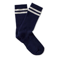 Tracksmith Merino Tube Sock - BlackToe Running#colour_navy-ivory