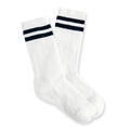 Tracksmith Merino Tube Sock - BlackToe Running#colour_white-navy