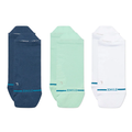 Stance Run Light Cushion Tab 3-Pack Socks - BlackToe Running#colour_deep-teal
