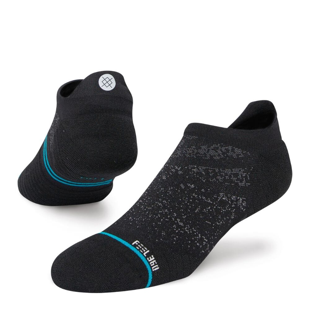 Stance Run Light Cushion Tab Socks - BlackToe Running#colour_black